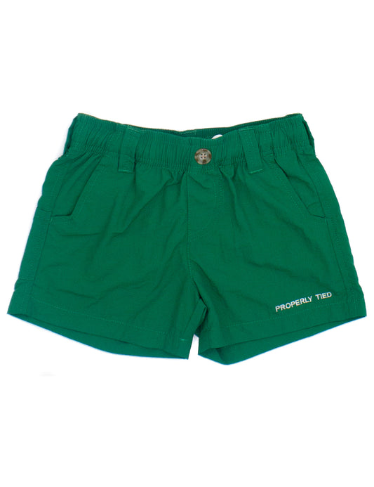 A comfortable Meadow Mallard High-Quality Shorts with a button made by Properly Tied.