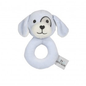 a Maison Chic London Bridge Plush Rattle dog toy with a tag on it.