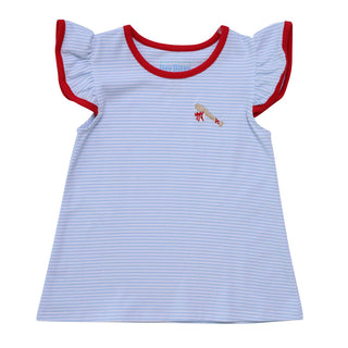 Baseball Flutter Shirt Girls Top - Chickie Collective