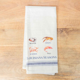 Louisiana Seasons Hand Towel Cream/Multi 20x28 - Chickie Collective