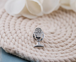 Boys First Communion Gift Chalice Tie Pin - Silver - Chickie Collective