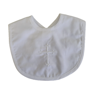 Embroidered Cross Christening Bib - Chickie Collective