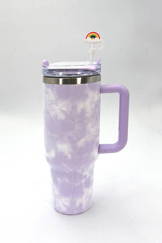 40oz CLOUD/FLOWER/RAINBOW TUMBLER STRAW COVER CAP     - Chickie Collective