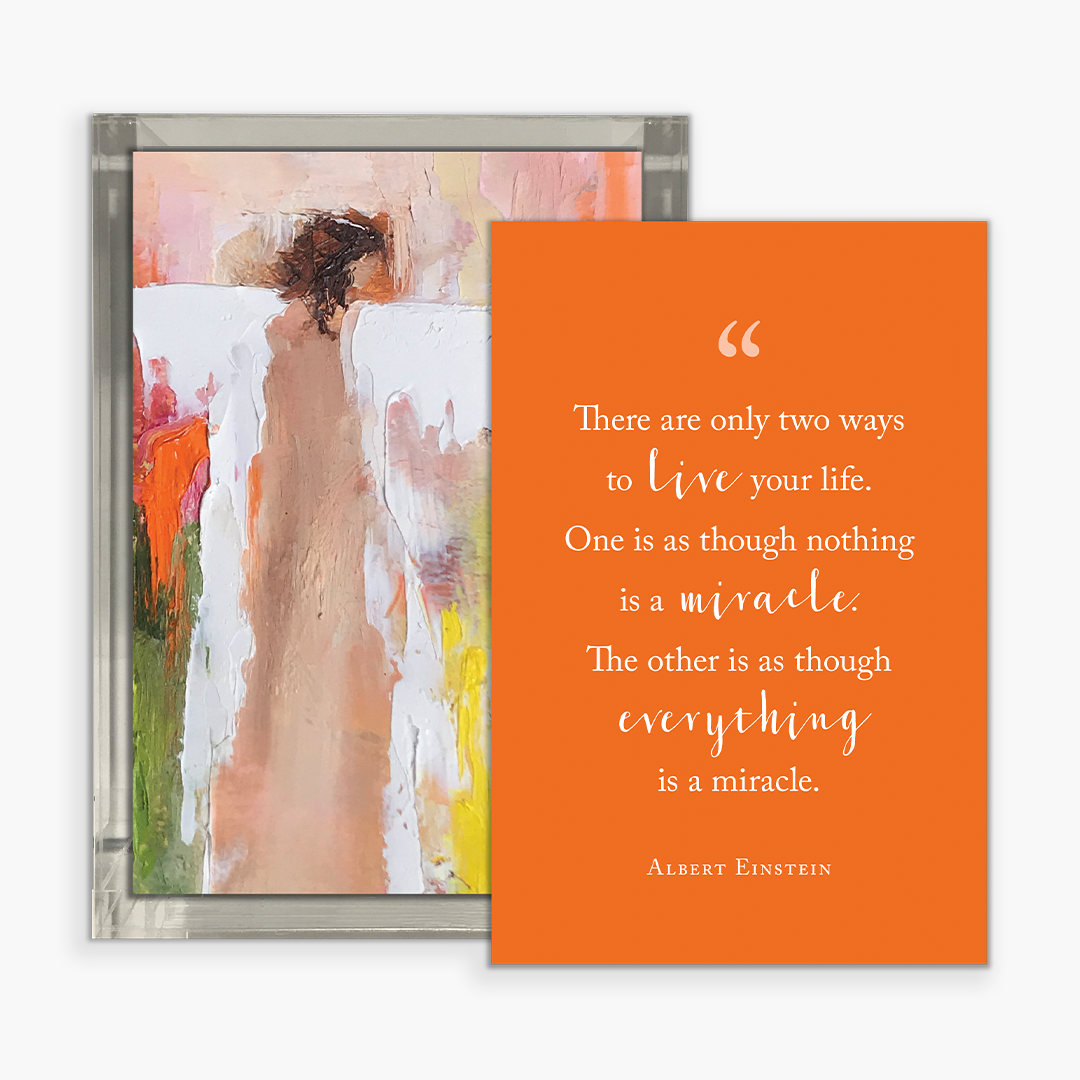 A painting of an angel with a quote on it, reminding viewers of the Power of Gratitude and encouraging a positive mindset by Anne Neilson's 100 Days of Gratitude.