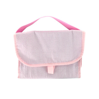 The Hang Around Seersucker | Pink Toiletry Bag    - Chickie Collective