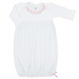 Paty Knit Gown with Chiffon Ruffle Baby Clothing - Chickie Collective