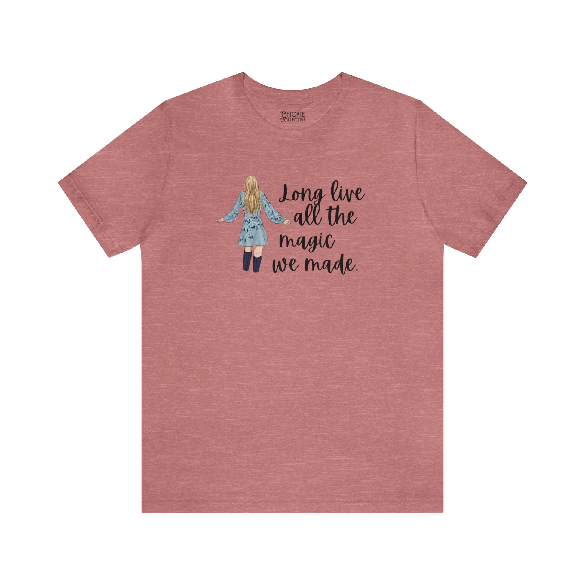 Taylor Swift Preppy Picture T-Shirt - Long Live All The Magic We Made T-Shirt Heather Mauve S  - Chickie Collective