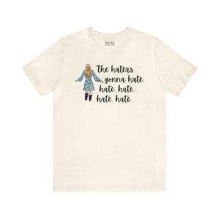 Taylor Swift Preppy Picture T-Shirt - The Haters Gonna Hate T-Shirt Natural S  - Chickie Collective