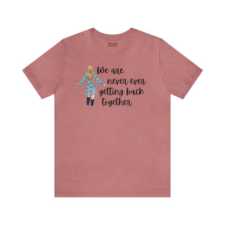 Taylor Swift Preppy Picture T-Shirt - We Are Never Ever Getting Back Together T-Shirt Heather Mauve S  - Chickie Collective