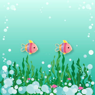 Glitter Rainbow Fish Cutie Stud Earrings - Chickie Collective
