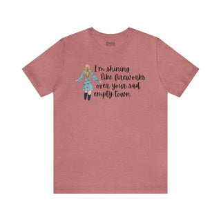 Taylor Swift Preppy Picture T-Shirt - I'm Shining Like Fireworks T-Shirt Heather Mauve S  - Chickie Collective