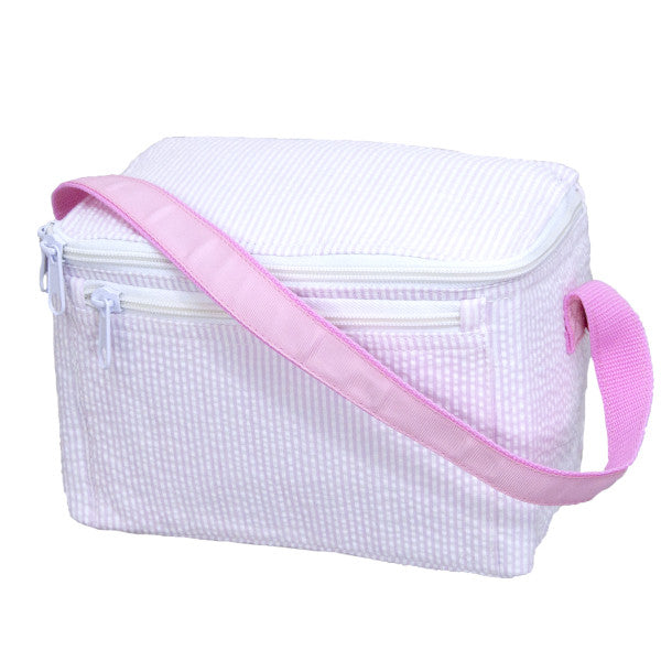 Seersucker Lunch Box | Pink backpack    - Chickie Collective