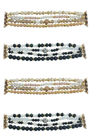 Black Beaded Watch Band Watch Band    - Chickie Collective