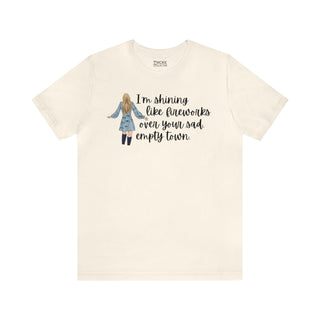 Taylor Swift Preppy Picture T-Shirt - I'm Shining Like Fireworks T-Shirt Natural S  - Chickie Collective