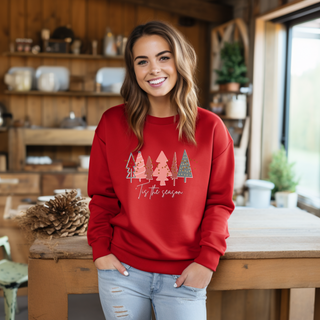 Red Christmas Tree Sweatshirt |  Crewneck, Christmas Tree Sweatshirt, Holiday Sweaters for Women, Winter Sweatshirt Sweatshirt    - Chickie Collective