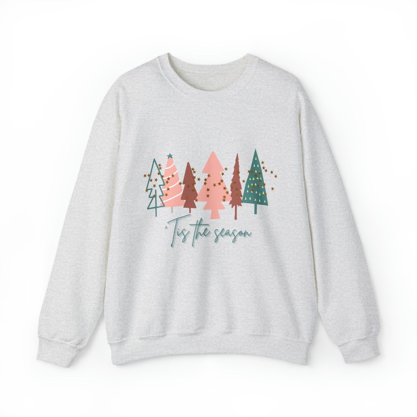Ash Christmas Tree Sweatshirt |  Crewneck, Christmas Tree Sweatshirt, Holiday Sweaters for Women, Winter Sweatshirt Sweatshirt S Ash  - Chickie Collective