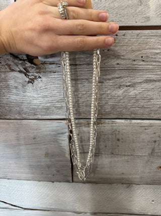 Pearl Toggle Chain Necklace Set - Chickie Collective