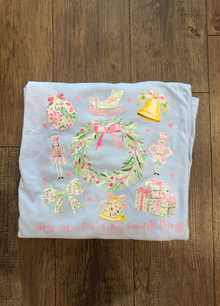 Women’s Longsleeve Christmas Favorites Shirt Graphic/Graphic Long Sleeve Tees - Chickie Collective