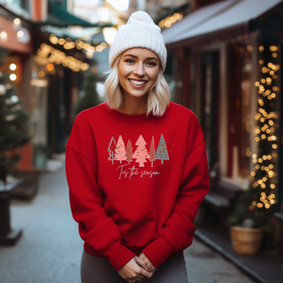 Red Christmas Tree Sweatshirt |  Crewneck, Christmas Tree Sweatshirt, Holiday Sweaters for Women, Winter Sweatshirt Sweatshirt    - Chickie Collective