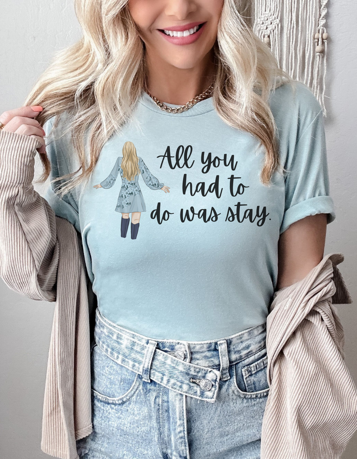 Taylor Swift Preppy Picture T-Shirt - All You Had To Do Was Stay