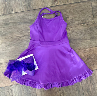 Purple Girls Athletic Dress Baby & Toddler Dress - Chickie Collective