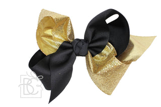 Crisscross Glitter & Grosgrain Bow     - Chickie Collective