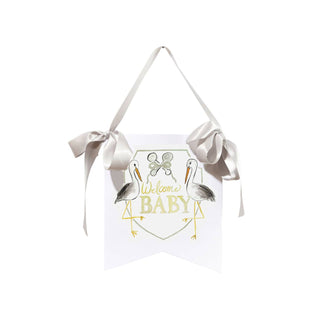 "Welcome Baby" Stork Hanger - Chickie Collective