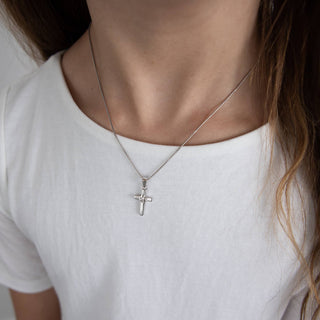 TCN-Cross Diamond Necklace - Chickie Collective
