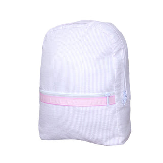 Seersucker Backpack | Pink backpack    - Chickie Collective