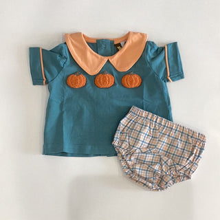Charming Pumpkin Boys Bloomer Set Boys Outfit - Chickie Collective