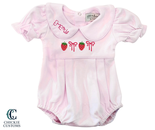 Baby Short Sleeve Pink Bubble  - Strawberry Designs