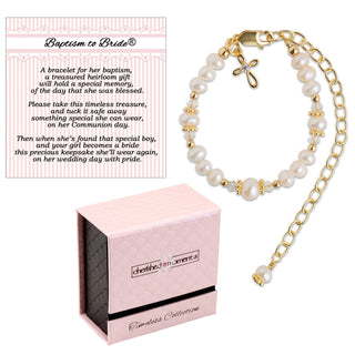 Baptism to Bride™ Baby Cross Bracelet Gift for Baby Girl - Chickie Collective