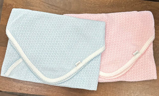 Blue and Pink Knit Receiving Blankets blanket    - Chickie Collective