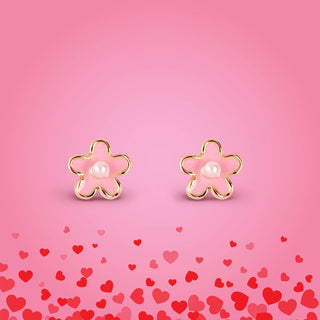 Pink Fancy Flower Cutie Stud Earrings     - Chickie Collective