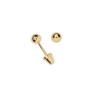 14K Gold-Plated Ball Stud Earrings for Baby & Kids - Chickie Collective