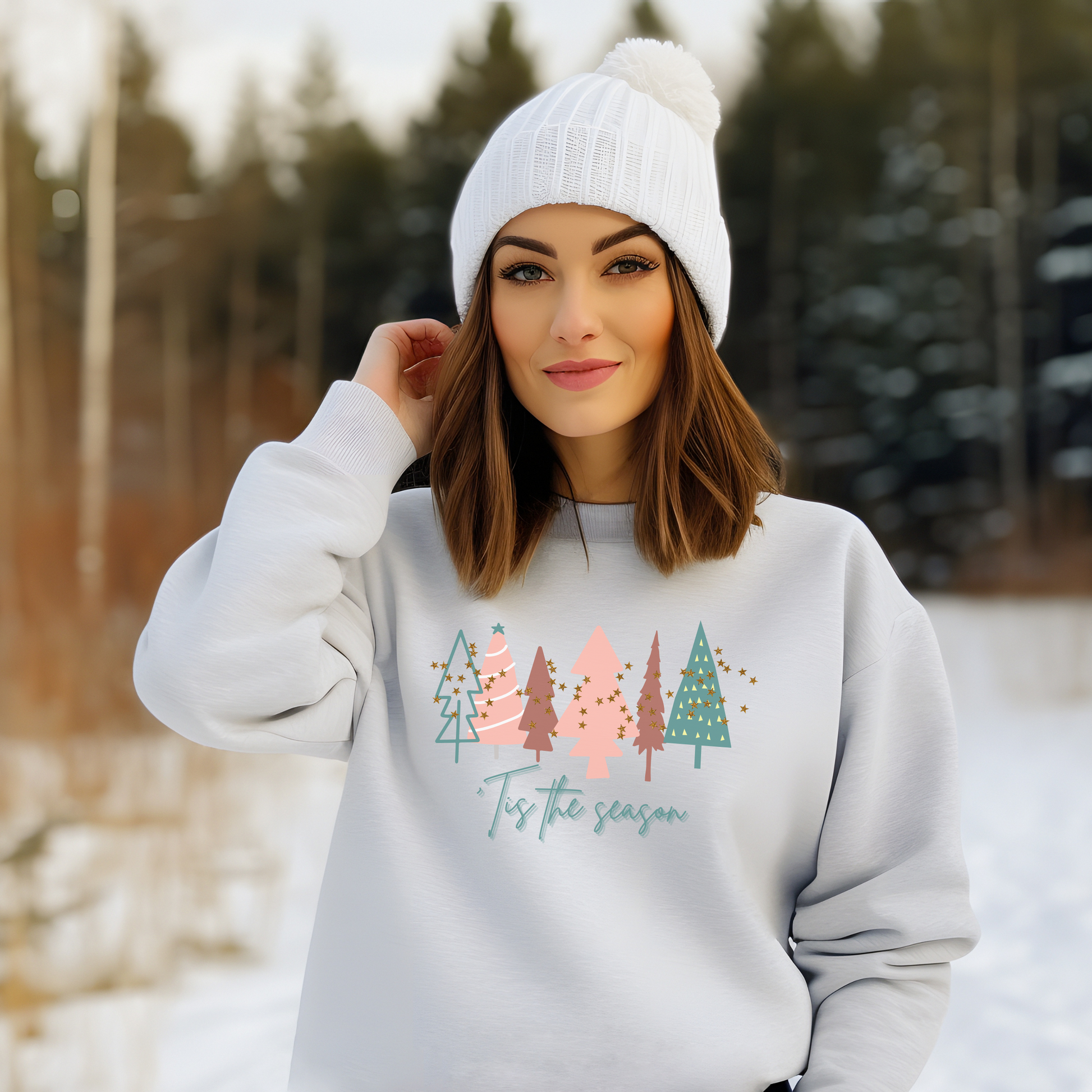 Ash Christmas Tree Sweatshirt |  Crewneck, Christmas Tree Sweatshirt, Holiday Sweaters for Women, Winter Sweatshirt Sweatshirt    - Chickie Collective