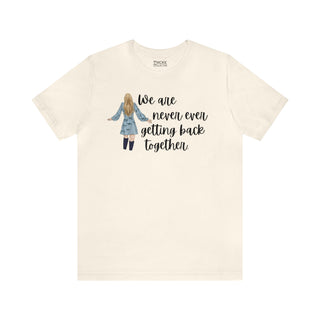 Taylor Swift Preppy Picture T-Shirt - We Are Never Ever Getting Back Together T-Shirt Natural S  - Chickie Collective