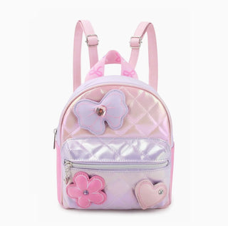 Bow/Heart/Daisy Patched Quilted Mini Backpack