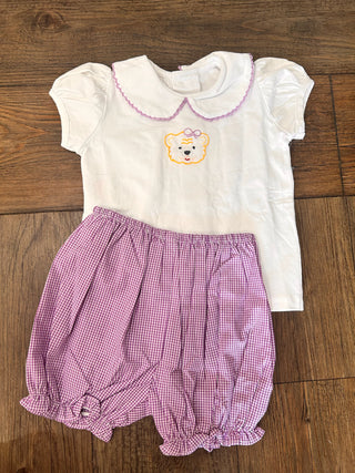 Tiger Purple/Gold Bloomer Set Girls
