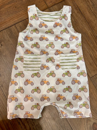 Dog Driving Tractor Onesie