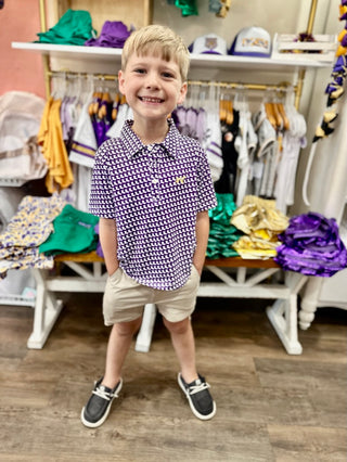 State Pride Polo Louisiana - LSU Boys Polo - Chickie Collective