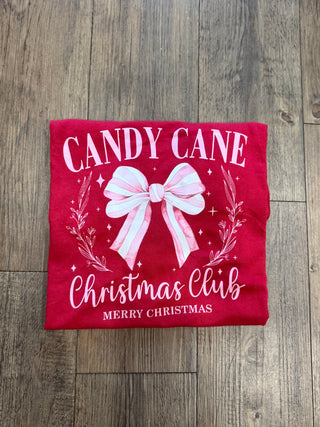 Women’s Longsleeve Candy Cane Shirt Graphic/Graphic Long Sleeve Tees - Chickie Collective