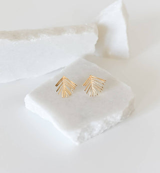 The Ada 18k gold plated stud earrings- hypoallergenic Earring    - Chickie Collective