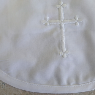 Embroidered Cross Christening Bib - Chickie Collective