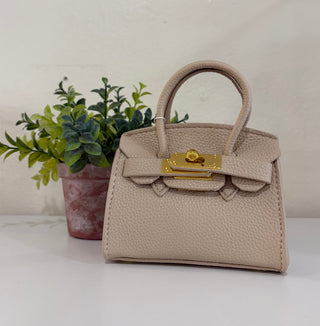 Beige Mini Leather Purse