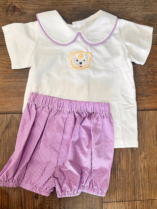 Tiger Purple/Gold Short Set
