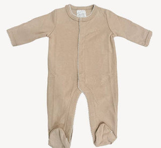 Footies - Picot Trim: White w/White / NB Baby Clothing - Chickie Collective
