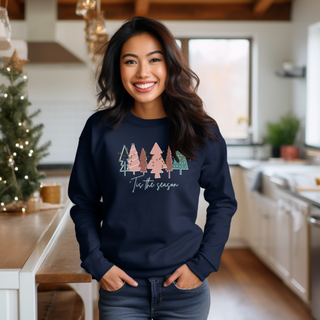 Navy Christmas Tree Sweatshirt |  Crewneck, Christmas Tree Sweatshirt, Holiday Sweaters for Women, Winter Sweatshirt Sweatshirt    - Chickie Collective