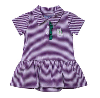 Mardi Gras Polo Rompered Dress     - Chickie Collective