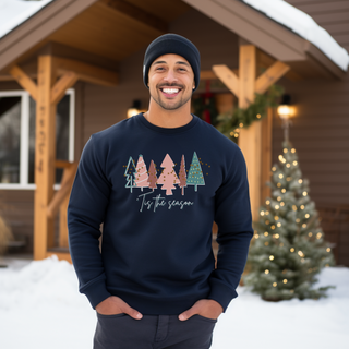 Navy Christmas Tree Sweatshirt |  Crewneck, Christmas Tree Sweatshirt, Holiday Sweaters for Women, Winter Sweatshirt Sweatshirt    - Chickie Collective